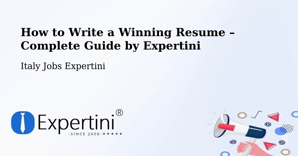 Resume Writing Guide for Job Seekers – Mozzecane - Mozzecane, Italy Jobs Expertini